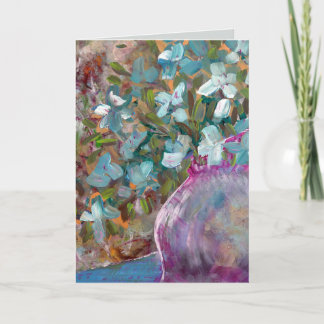 Originales, expressives Blumenkunst-Gemälde Karte