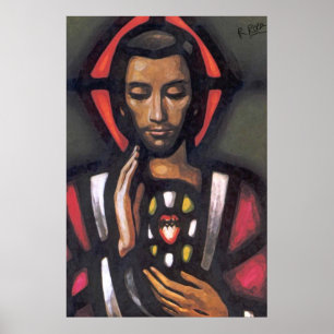 Originales Herz Jesu Oils Artwork Impresiones Poster
