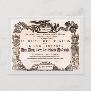 Originales Theaterplakat, Wiener Premiere von Don Postkarte