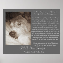 Originalgedicht niedliches Beileid Poster