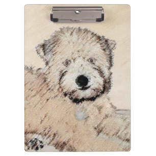 Originalgemälde Soft Coated Wheaten Terrier Klemmbrett