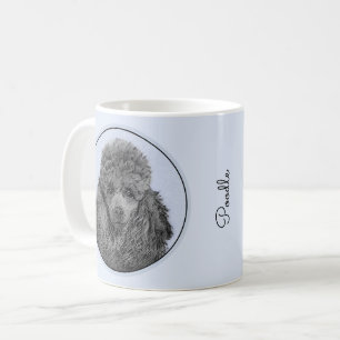 Originalkunst: Pudel-Malerei Miniatur-Spielzeug Sc Kaffeetasse