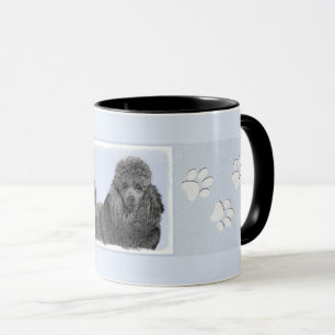 Originalkunst: Pudel-Malerei Miniatur-Spielzeug Sc Tasse