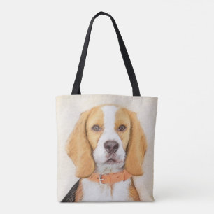 Originaltierkunst - Gemälde eines Beagle-Hundes Tasche