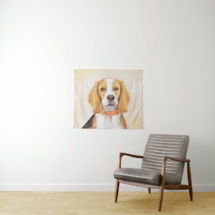 Originaltierkunst - Gemälde eines Beagle-Hundes Wandteppich