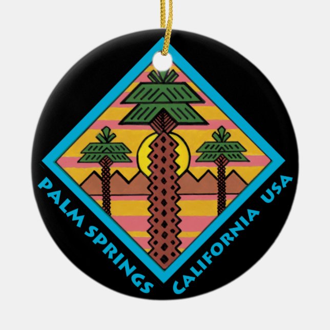 Originalvorlage PALM SPRINGS Kaliforniens USA Keramik Ornament (Vorne)