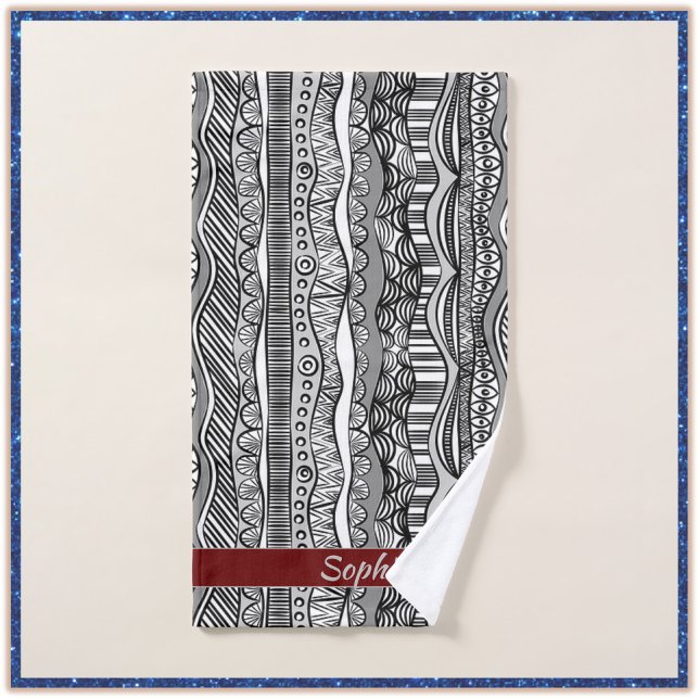 Origine noire et blanche Boho (Créateur téléchargé)