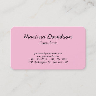 Originell Einzigartig Rosa Kreative Handschrift Visitenkarte