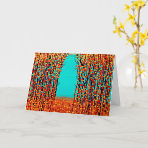 originelle abstrakte Kunst Herbstfarbe Karte