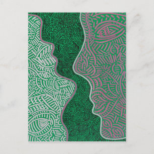 Originelle abstrakte Kunst Postkarte