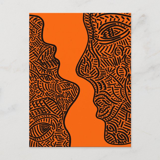 Originelle abstrakte Kunst Postkarte (Vorderseite)