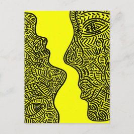 Originelle abstrakte Kunst Postkarte