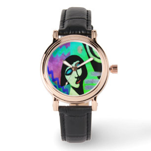 Originelle Abstrakte Werbekunst Armbanduhr