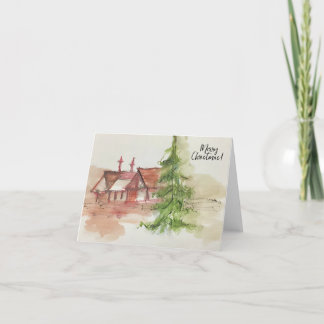 Originelle Aquarellskizze Dankeskarte