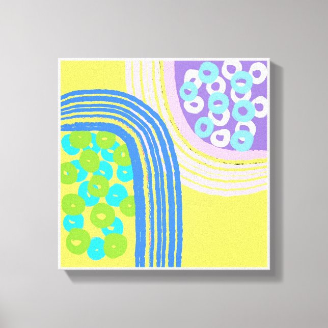Originelle, einfache Art Yellow Prints Leinwanddruck (Vorderseite)