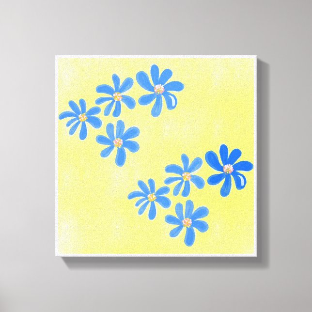 Originelle, einfache Art Yellow Prints Leinwanddruck (Vorderseite)