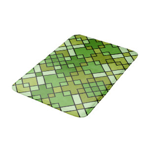 originelle, farbige geometrische Formen Badematte