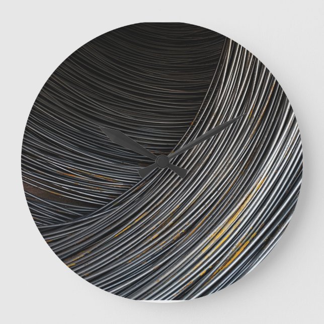 Originelle Kunst: "Das Leben behalte sich drehen" Große Wanduhr (Vorderseite)