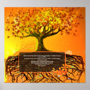 Originelle Kunst- gezacktes Baumposter Poster