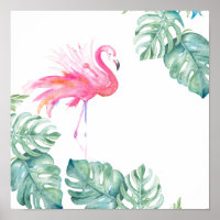 Originelle Kunst Tropisches Wasserbad Rosa Flaming