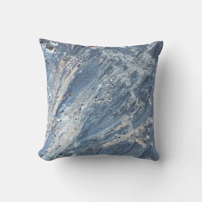 Originelle Kunst: "Wasserspuren" Kissen (Vorderseite)