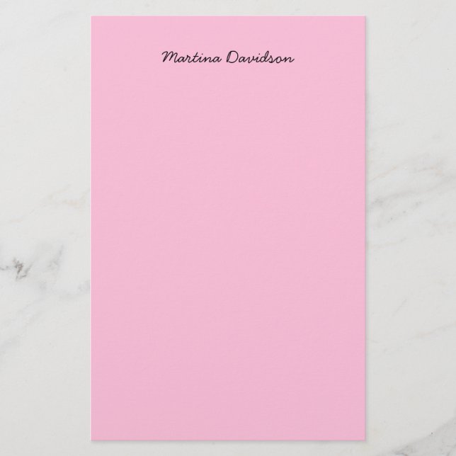 Originelle, rosa, kreative Handschrift Briefpapier (Vorderseite)