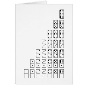 Originelle schwarz-weiße Domino-Symbole