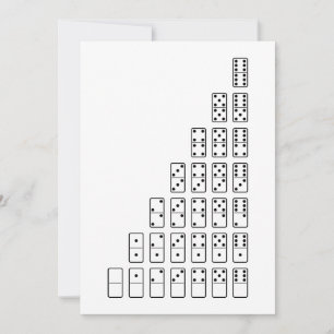 Originelle schwarz-weiße Domino-Symbole
