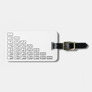 Originelle schwarz-weiße Domino-Symbole Gepäckanhänger