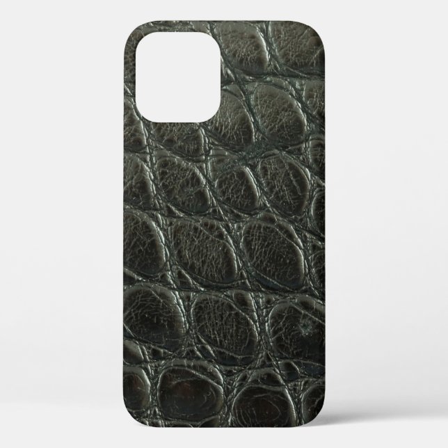 Originelle schwarze Alligatorledertextur, nah  Case-Mate iPhone Hülle (Rückseite)