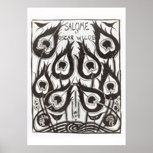 Originelle Skizze für den Cover "Salome" von Oscar Poster (Vorne)