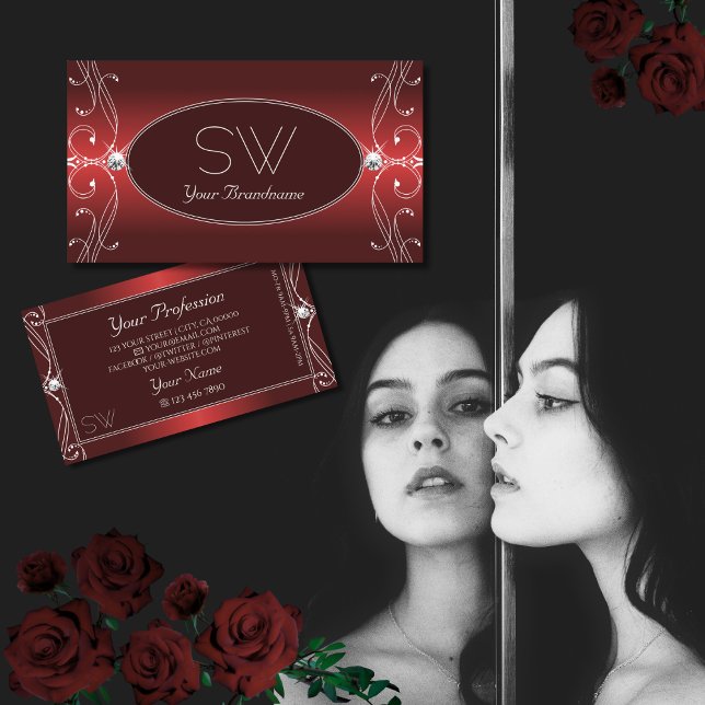 Originelle Verzierte Sparkling Diamonds Visitenkarte (Von Creator hochgeladen)