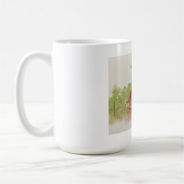 Originelle Wasserfarbskizze Kaffeetasse
