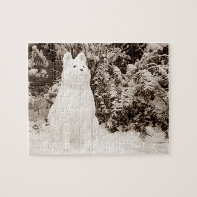 Origineller Schneehund (Horizontal)