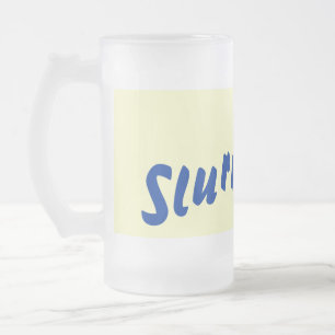 origineller Slogan für Spaß Mattglas Bierglas