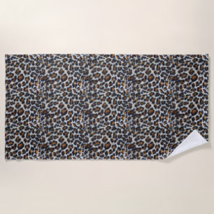 originelles Design des funky flauschigen Leopardru Strandtuch