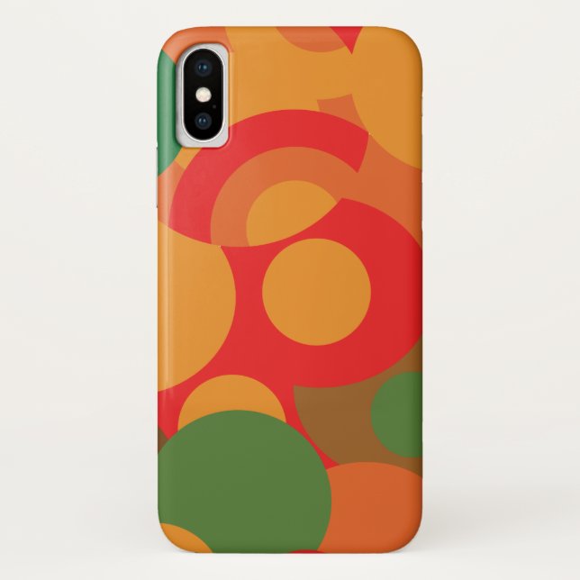 originelles, farbiges Retro-Muster Case-Mate iPhone Hülle (Rückseite)