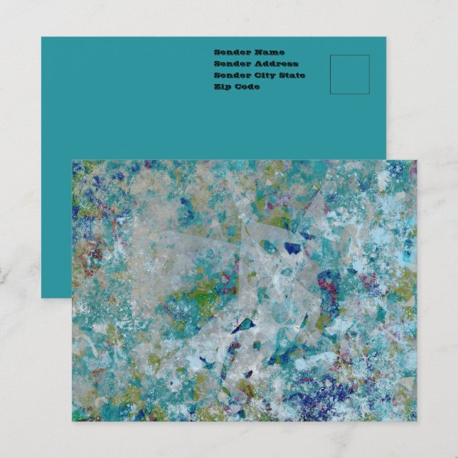 Originelles, modernes Kunstdesign Postkarte (Vorne/Hinten)
