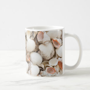 Originelles Naturmuster Seashell Stil Hintergrund Kaffeetasse