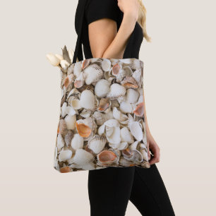 Originelles Naturmuster Seashell Stil Hintergrund Tasche