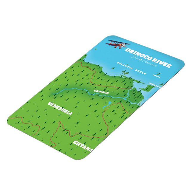 Orinoco River South American Map Magnet (Linke Seite)