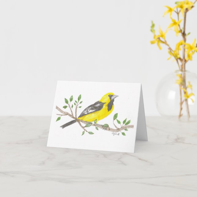 Oriole Inspiration Note Card Karte (Gelbe Blume)