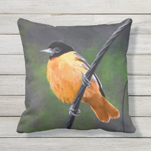 Oriole-Malerei - ursprüngliche Vogel-Kunst Kissen