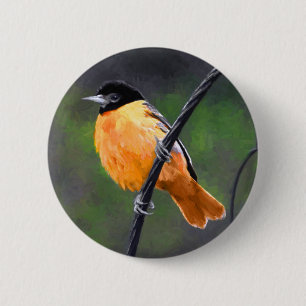 Oriolmalerei - Original Vogelkunst Button