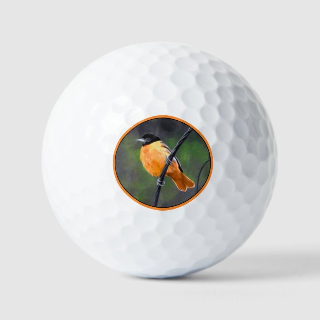 Oriolmalerei - Original Vogelkunst Golfball (Vorderseite)