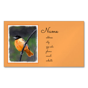Oriolmalerei - Original Vogelkunst Magnetische Visitenkarte