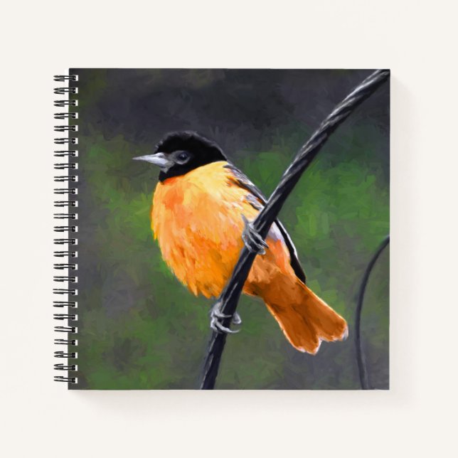 Oriolmalerei - Original Vogelkunst Notizbuch (Vorderseite)