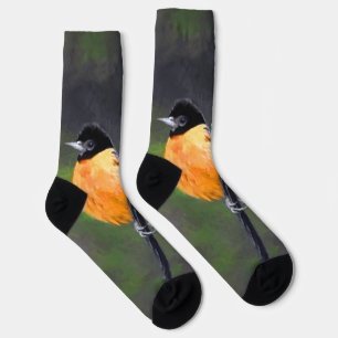Oriolmalerei - Original Vogelkunst Socken