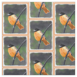 Oriolmalerei - Original Vogelkunst Stoff