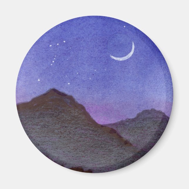 Orion & Crescent Moon Mountains Magnet (Vorne)